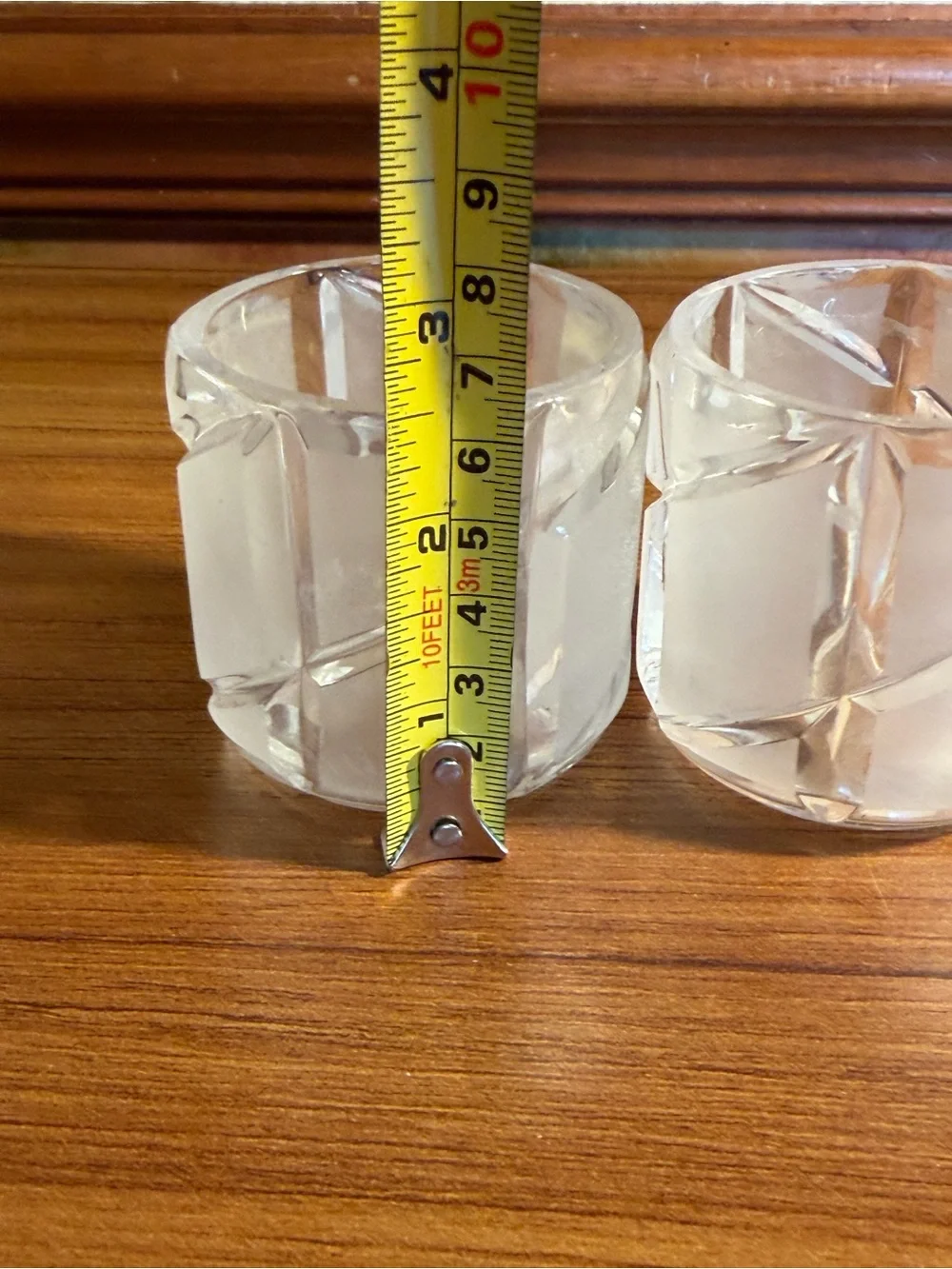 Vintage Partylite Crystal Votive Candle Holder Pair Counterpoint Frosted P0267 - Picture 6 of 9